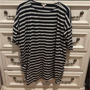 Gap tee shirt dress navy and grey